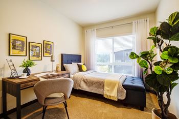 Contemporary bedroom interior 